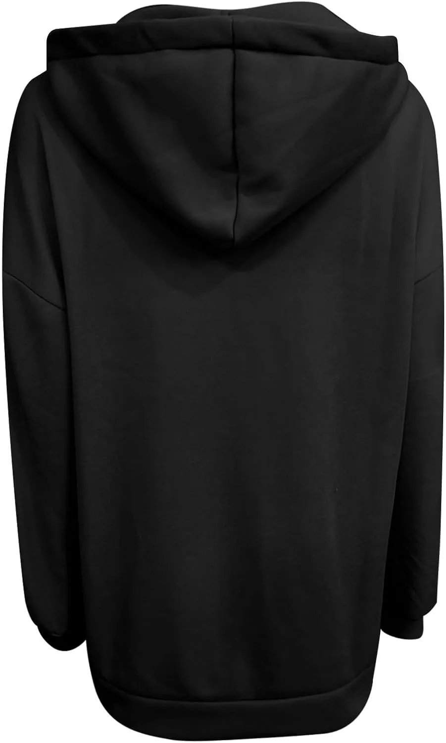 Oversized Zip Up Hoodies for Women Plus Size Long Sleeve Hooded Sweatshirt Casual Fall Long Fleece Jacket with Pockets