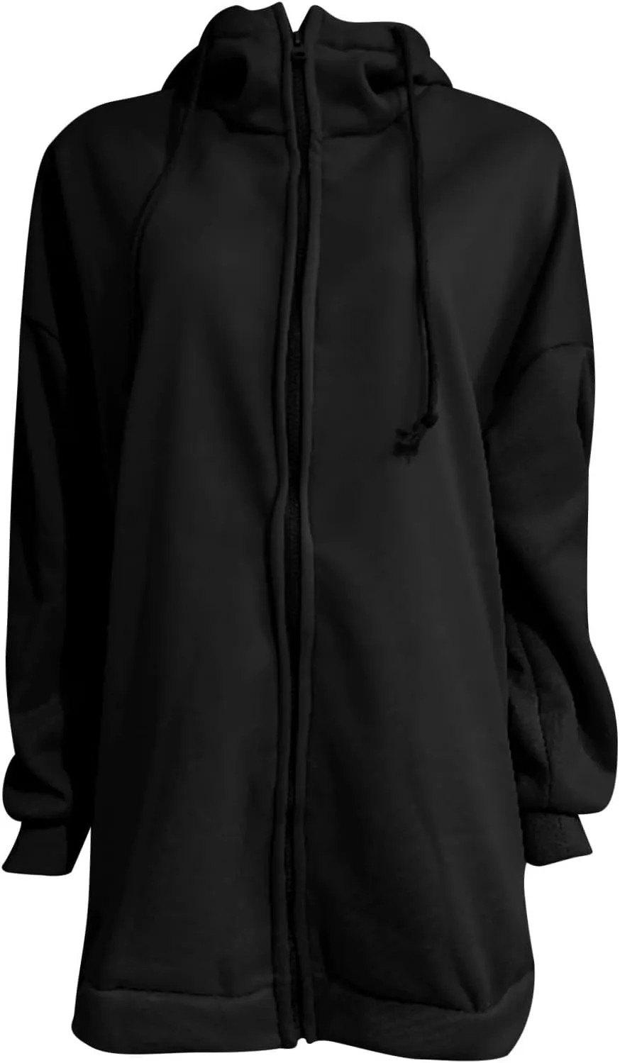 Oversized Zip Up Hoodies for Women Plus Size Long Sleeve Hooded Sweatshirt Casual Fall Long Fleece Jacket with Pockets