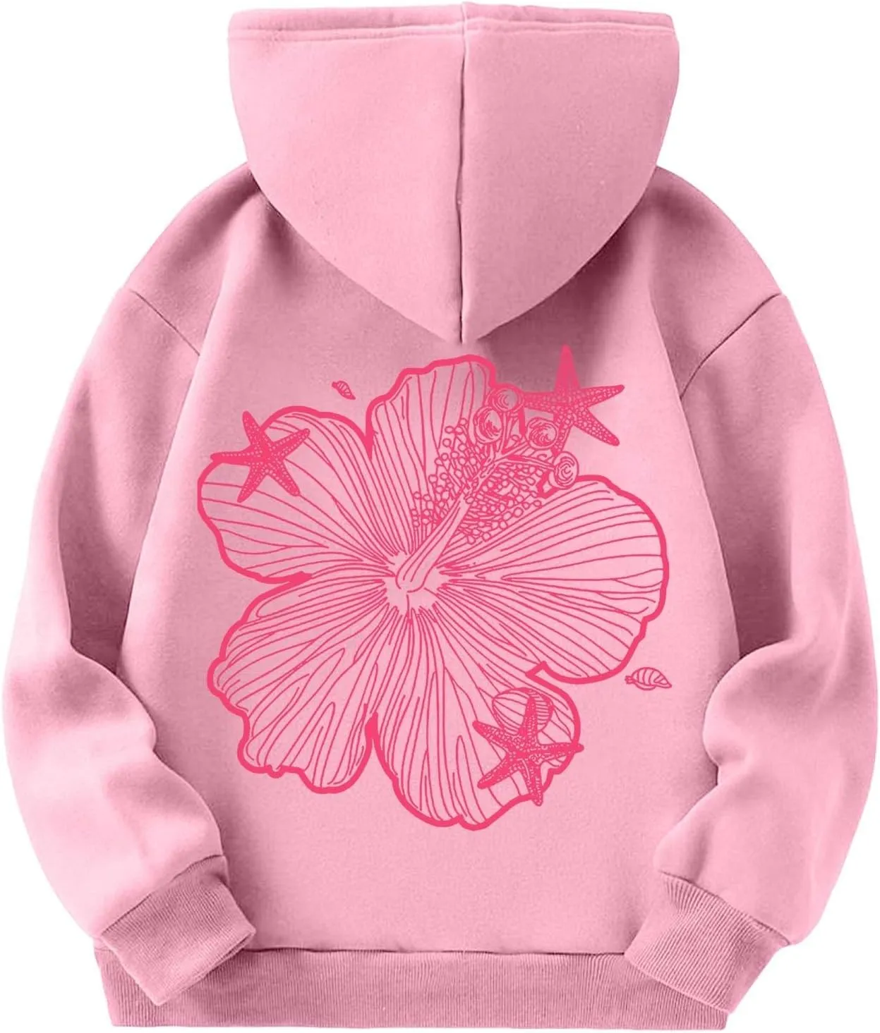 Palm Puff Hoodies For Kids Girls Cute Graphic Preppy Sweatshirt Teen Girls Oversized Y2K Hoodie Pullover with Pockets