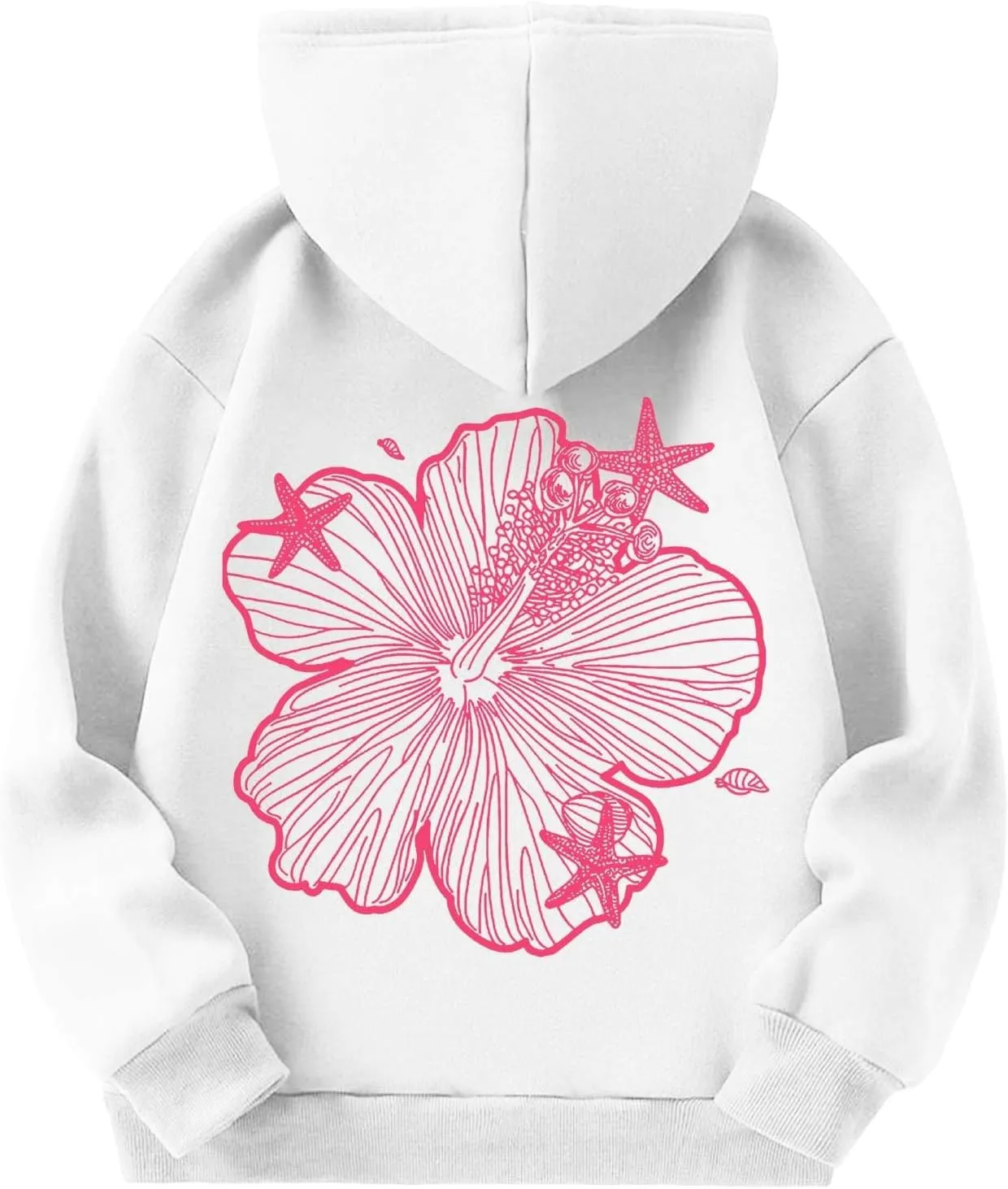 Palm Puff Hoodies For Kids Girls Cute Graphic Preppy Sweatshirt Teen Girls Oversized Y2K Hoodie Pullover with Pockets