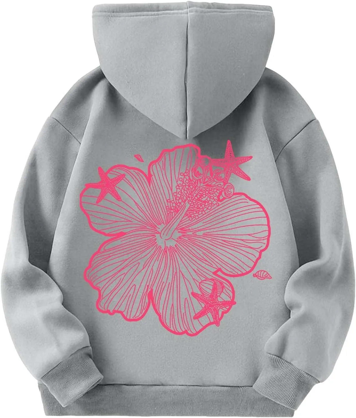 Palm Puff Hoodies For Kids Girls Cute Graphic Preppy Sweatshirt Teen Girls Oversized Y2K Hoodie Pullover with Pockets