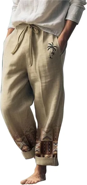 QWENTMTNTY Green Pants Mens Khaki Pants Slim Fit Mens Cotton Cargo Pants Cotton Linen Pants Women Cotton Beach Pants for Women