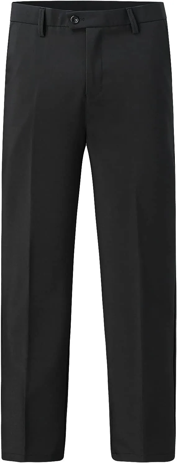 Suit Pants for Men's,Slim Fit Zipper Button Chino Work Suit Pants Business Straight Leg Skinny Suit Trousers