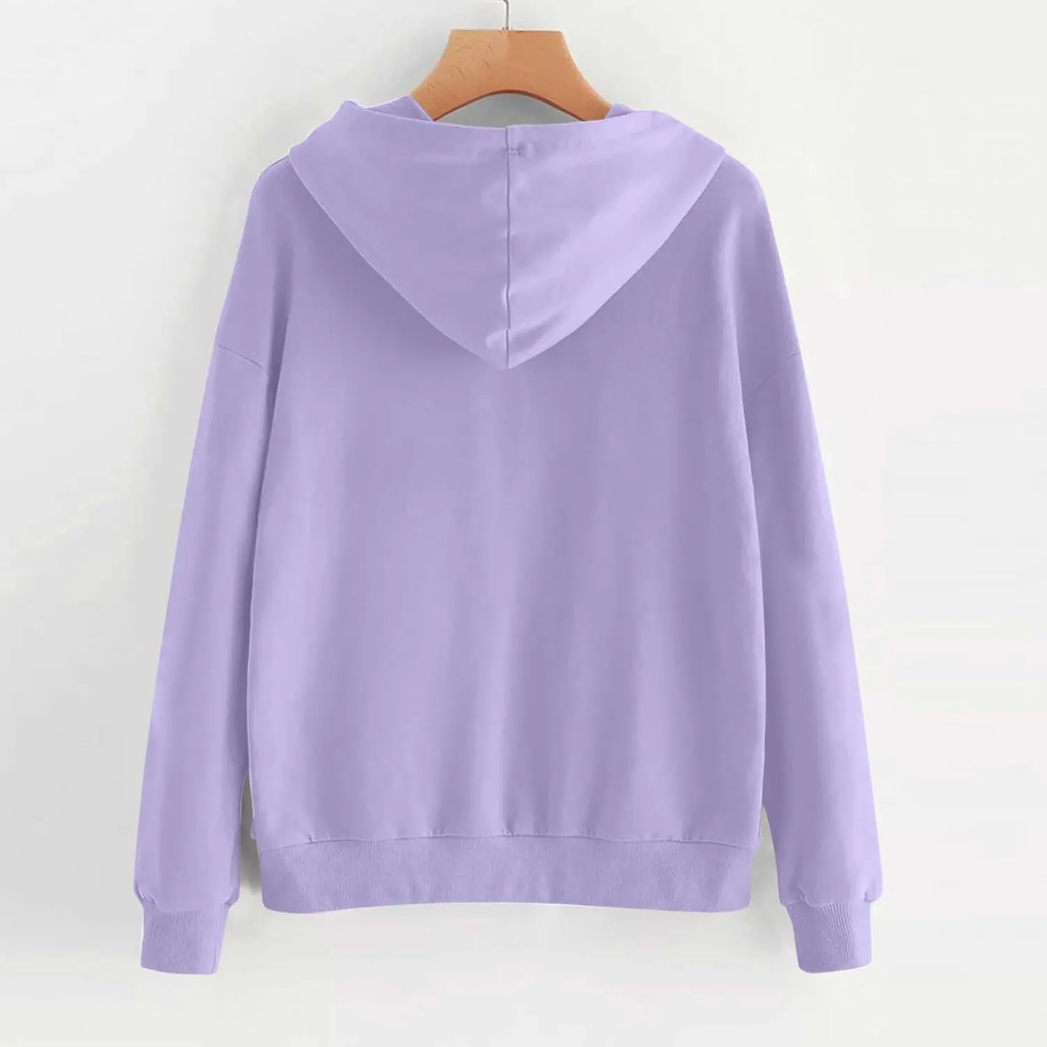 Sweatshirts for Women Oversized Casual Long Sleeve Solid Top Loose Pullover Drawstring Hoodies Sweatshirt with Pocket