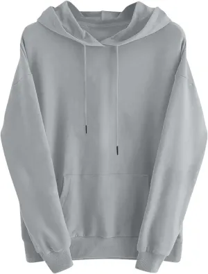 Sweatshirts for Women Oversized Casual Long Sleeve Solid Top Loose Pullover Drawstring Hoodies Sweatshirt with Pocket