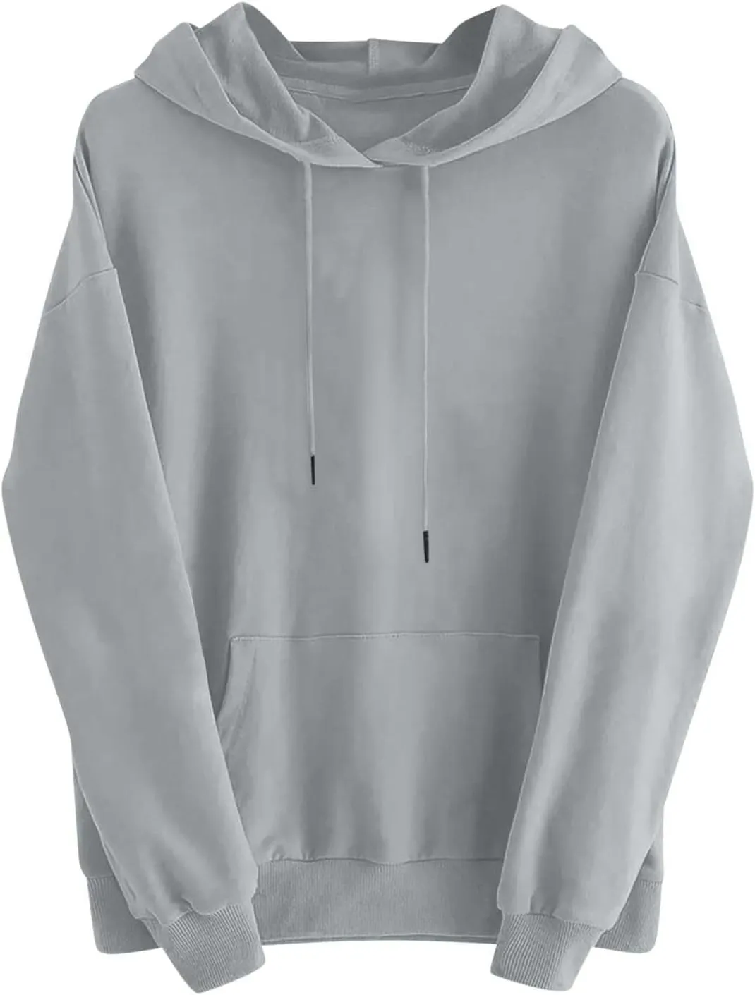 Sweatshirts for Women Oversized Casual Long Sleeve Solid Top Loose Pullover Drawstring Hoodies Sweatshirt with Pocket