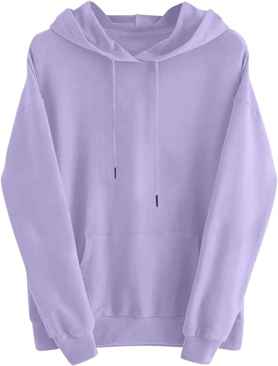 Sweatshirts for Women Oversized Casual Long Sleeve Solid Top Loose Pullover Drawstring Hoodies Sweatshirt with Pocket