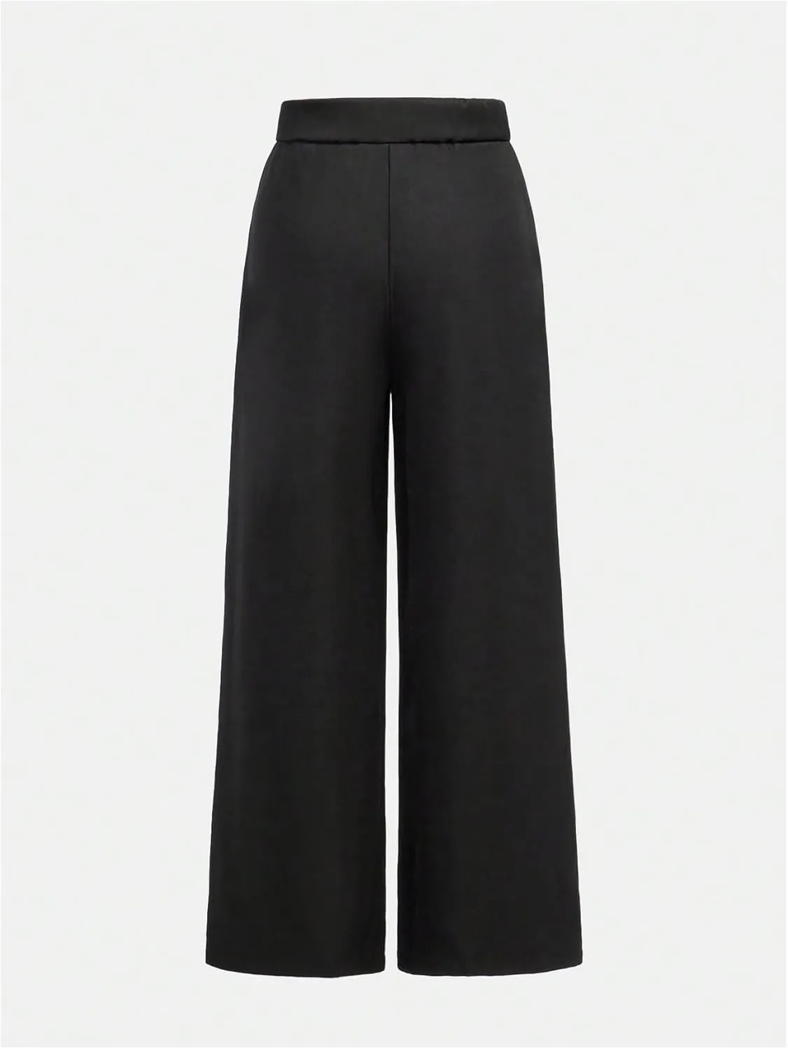 SweatyRocks Girl's Elastic High Waist Wide Leg Pants Loose Long Trousers