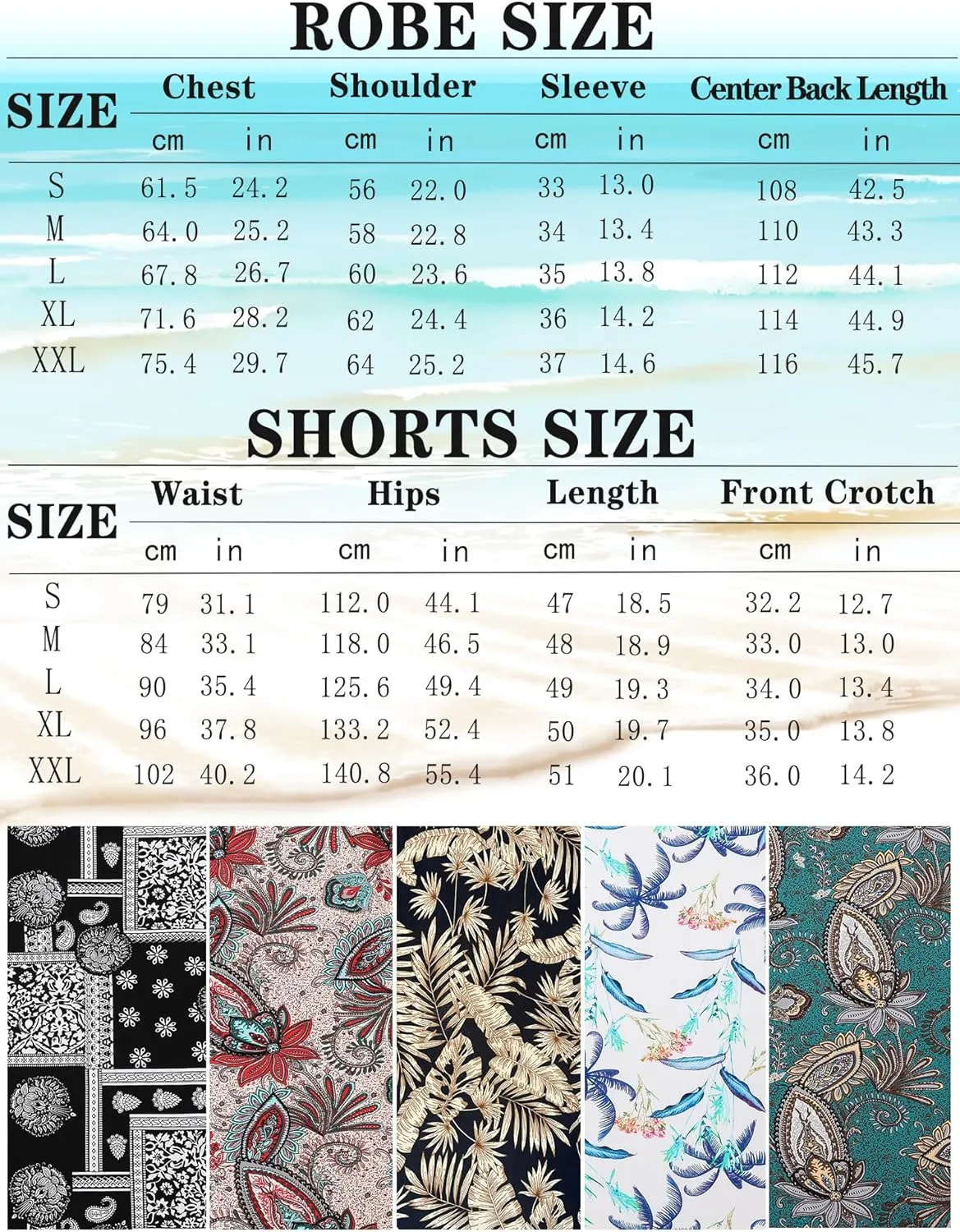 SWOMOG Mens Lightweight Kimono Robe with Shorts Set 2 PCS Printed Japanese Bathrobes Cardigan Robe with Belt & Pockets