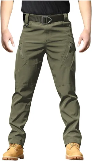 Tactic Pants for Men Water Resistant Cargo Hiking Work Pants Multi Pockets Quick Dry Ripstop Construction Trousers