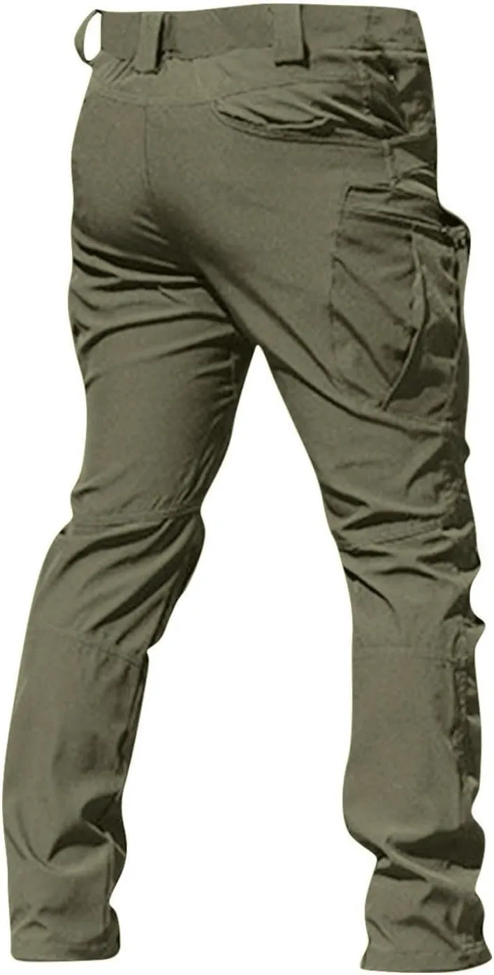 Tactic Pants for Men Water Resistant Cargo Hiking Work Pants Multi Pockets Quick Dry Ripstop Construction Trousers
