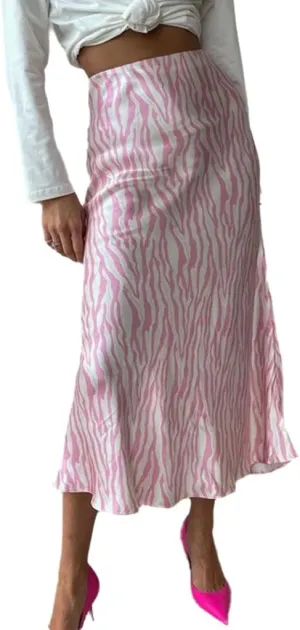 THLAI Womens Skirt Midi Skirt Print A-Line Long Skirts Spring Summer Skirt High Waist Fishtail Skirt