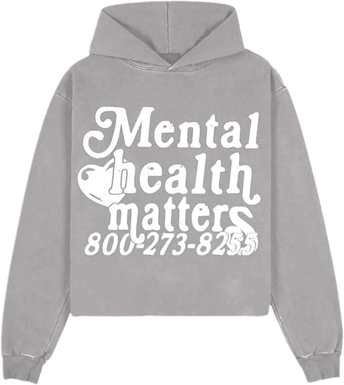 Unisex Y2k Grunge Hoodies Mental Health Print Casual Streetwear Hoodies Gothic Retro Y2k Harajuku Women Men Hoodies