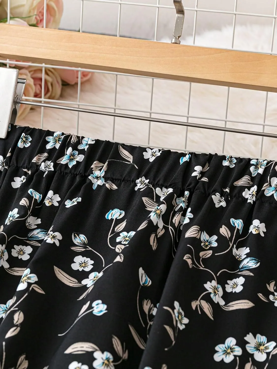 Verdusa Women's Floral Print Maxi Skirt Boho High Waisted A Line Flowy Summer Long Skirts
