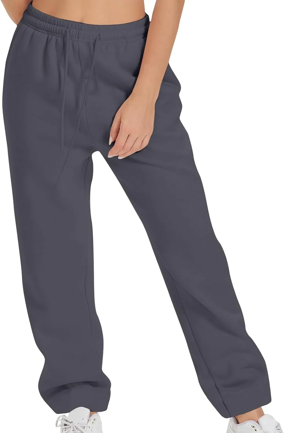 Women Drawstring Sweatpants Elastic Waist Sweatpant Plus Thick Trousers Solid Workout Pants Multi Pockets Fall Pant