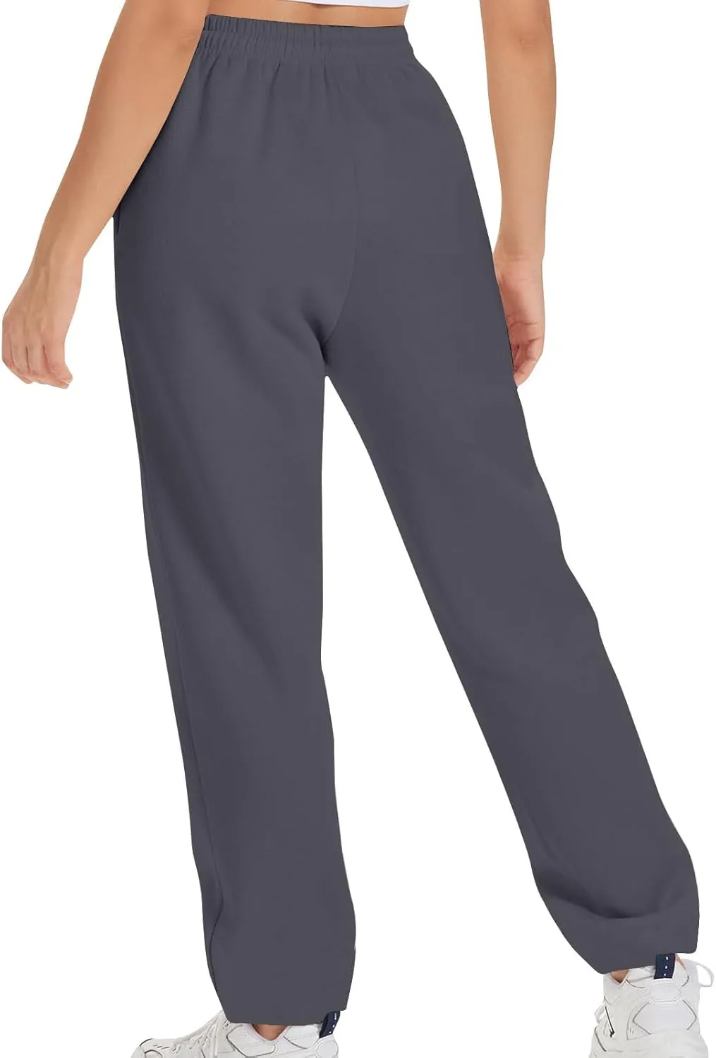 Women Drawstring Sweatpants Elastic Waist Sweatpant Plus Thick Trousers Solid Workout Pants Multi Pockets Fall Pant
