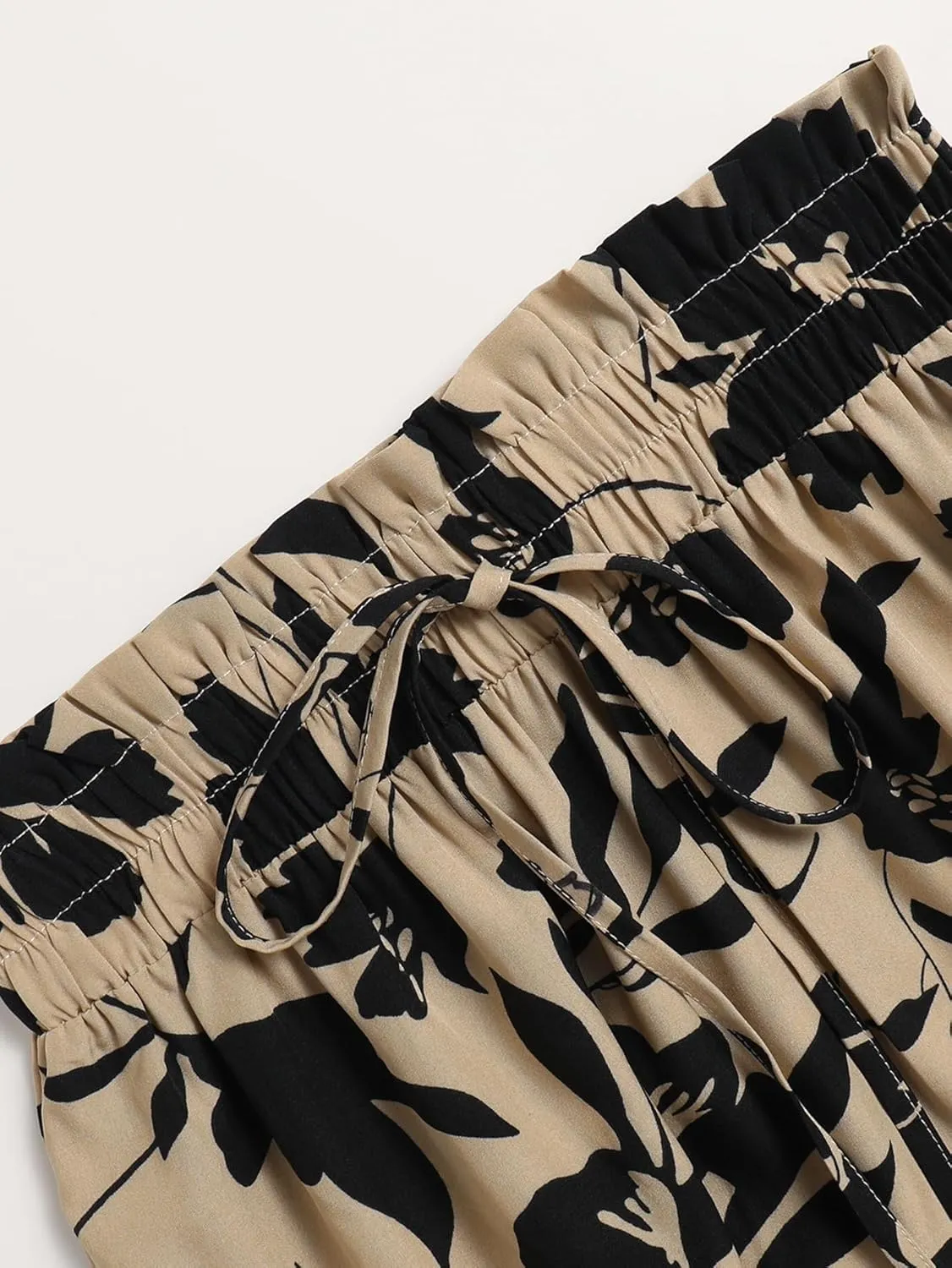 Women Floral Midi Skirt Aline Pleated Long Skirt Summer Boho Skirt