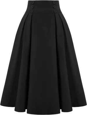 Women Skirts Women Vintage Fashion Casual Plaid Skirt Vintage High Waist Pleated Skirt Spring Dresses Midi Skirts