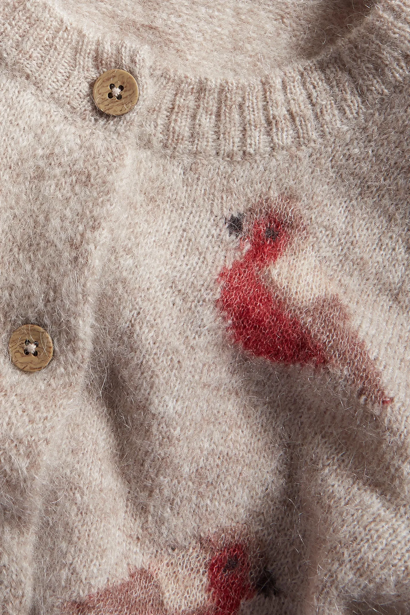 Women's beige wool cardigan