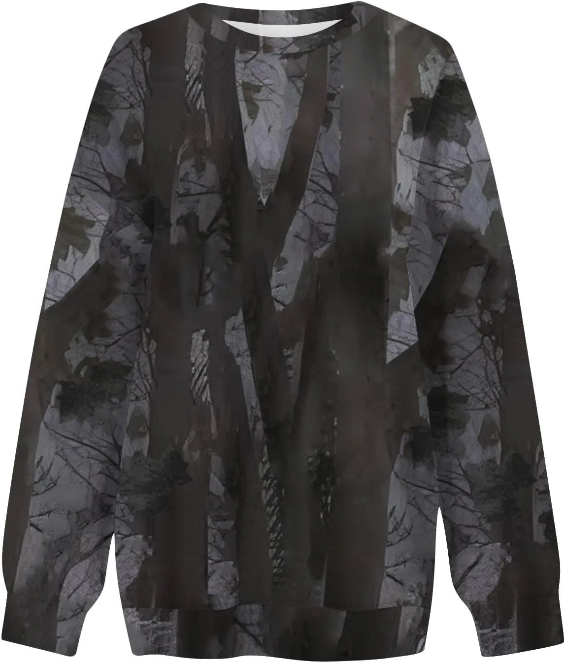 Women's Camo Hoodies Sweatshirt Maple Leaf Print Oversized Fleece Sweatshirts Classic Print Pullover with Pocket