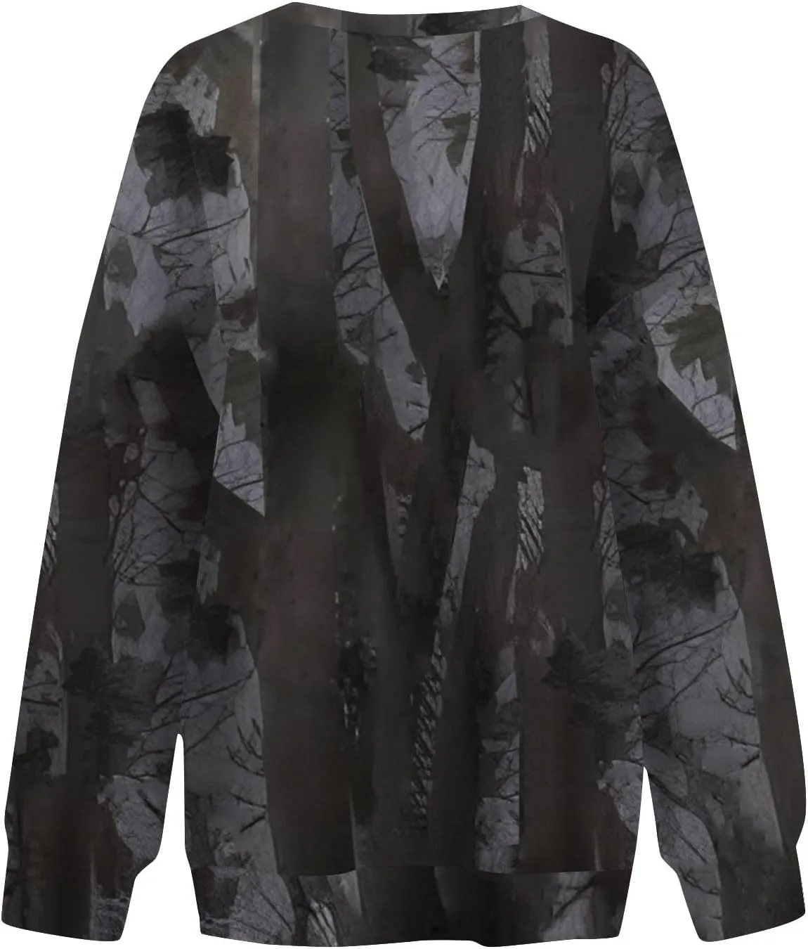 Women's Camo Hoodies Sweatshirt Maple Leaf Print Oversized Fleece Sweatshirts Classic Print Pullover with Pocket