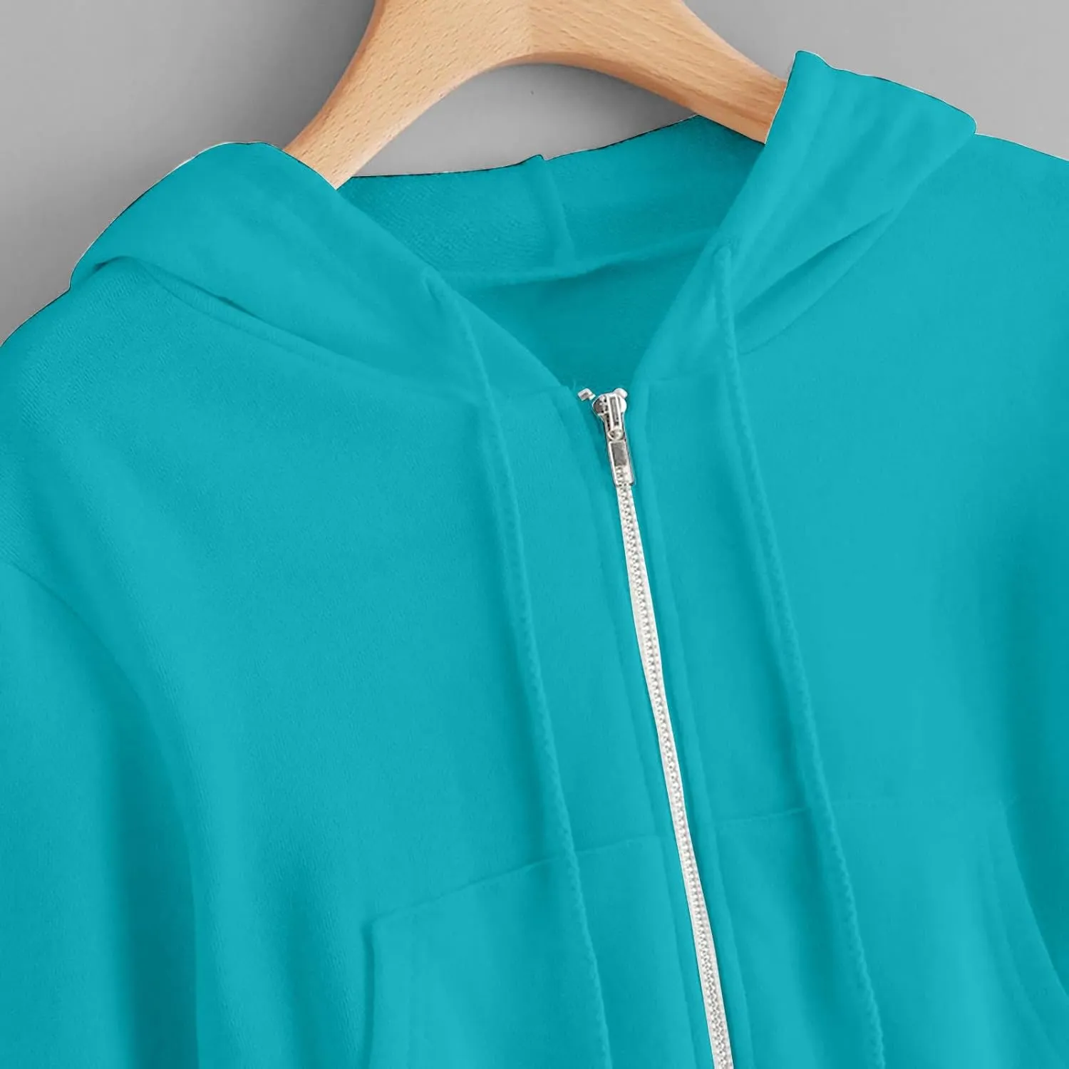 Womens Cropped Hoodie Zip Up Hoodies Jackets Zipper Long Sleeve Sweatshirts Fall Trendy 2024 Y2K Fashion Clothes