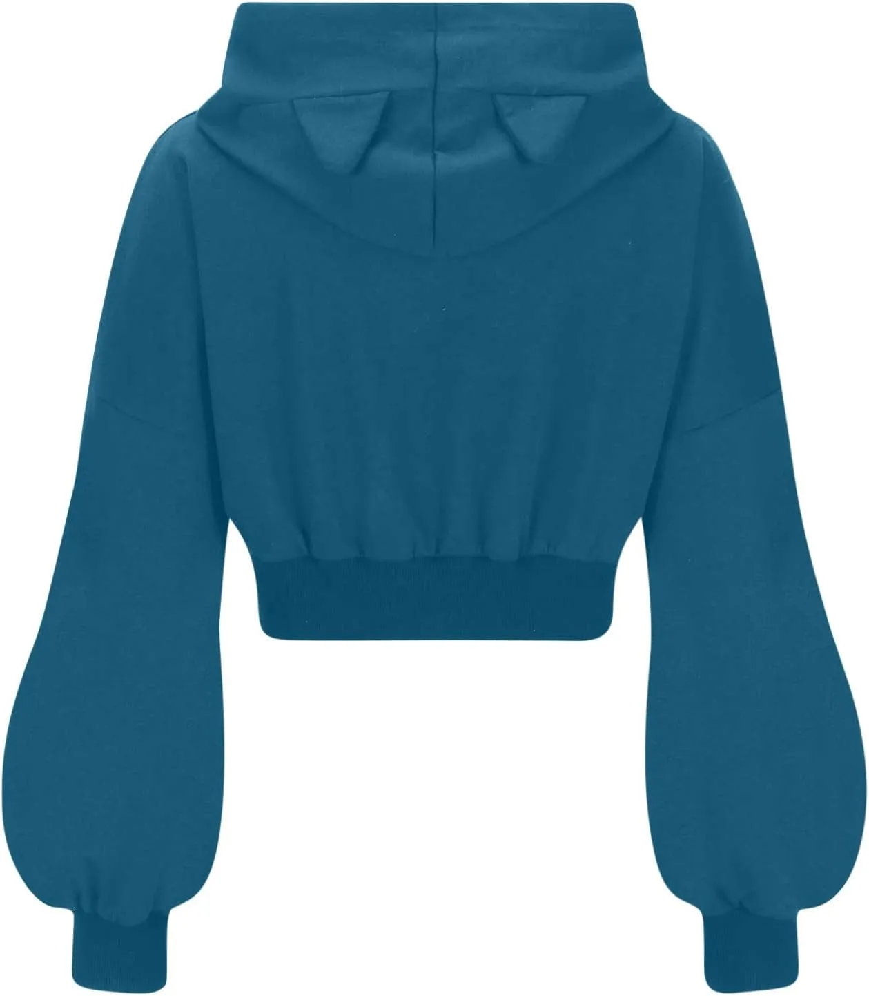 Women's Cute Ear Hoodies Sweatshirts Dark Gothic Clothes Sexy Bandage Crop Hooded Pullover Long Sleeve Hoodie Sweater