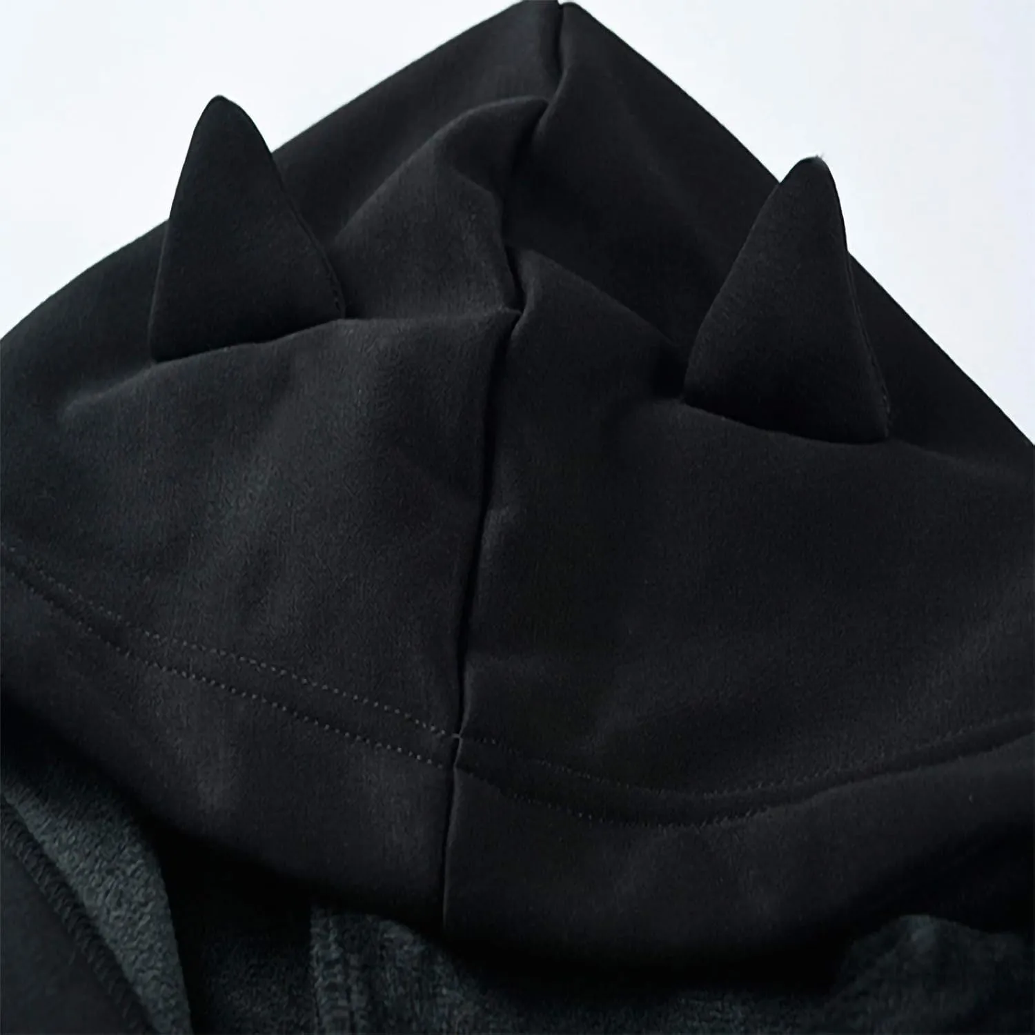 Women's Cute Ear Hoodies Sweatshirts Dark Gothic Clothes Sexy Bandage Crop Hooded Pullover Long Sleeve Hoodie Sweater