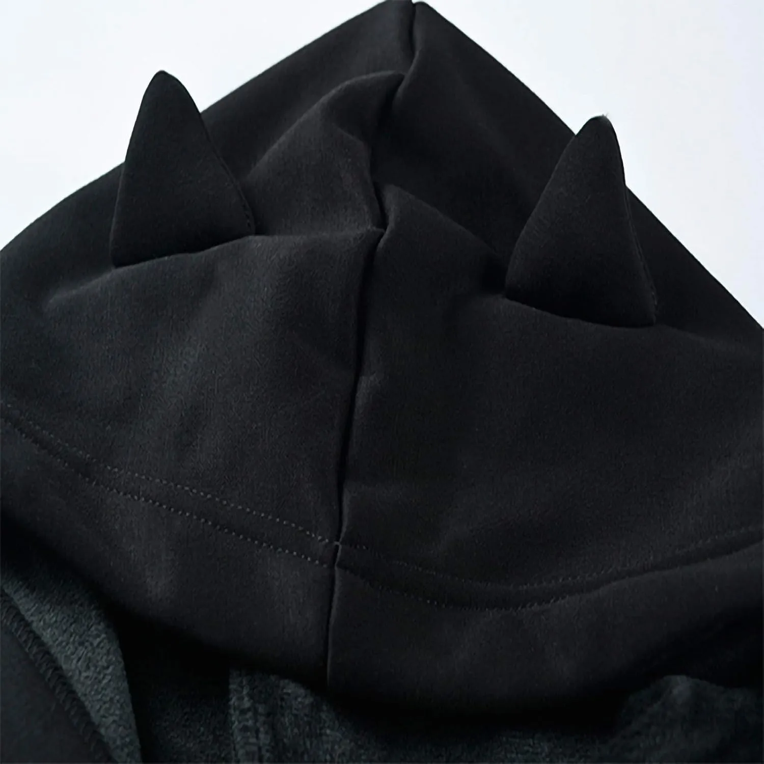 Women's Cute Ear Hoodies Sweatshirts Dark Gothic Clothes Sexy Bandage Crop Hooded Pullover Long Sleeve Hoodie Sweater