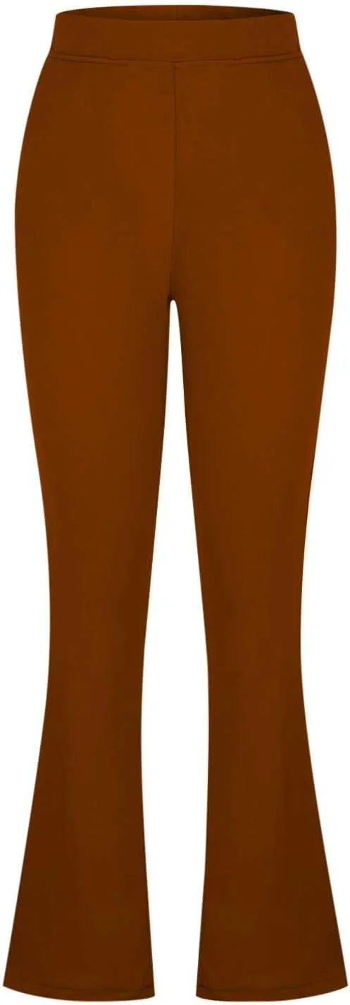 Womens Dress Pants Business Casual Work Pants High Waist Stretchy Trousers Bootcut Office Slacks with Pockets
