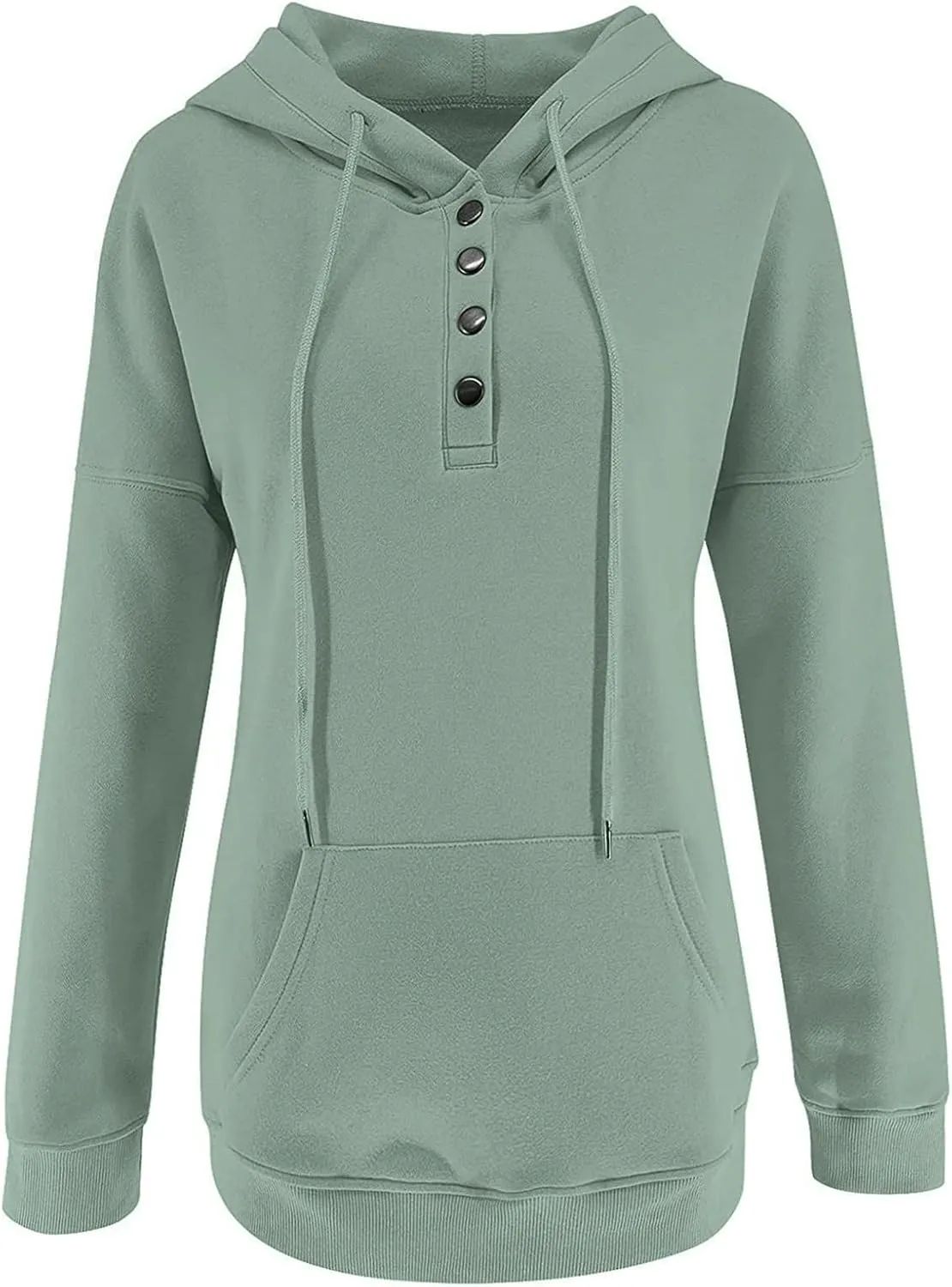 Women's Fashion Hoodies & Sweatshirts Trendy Casual Long Sleeve Hoodies Comfy Loose Solid Sweatshirt with Pockets