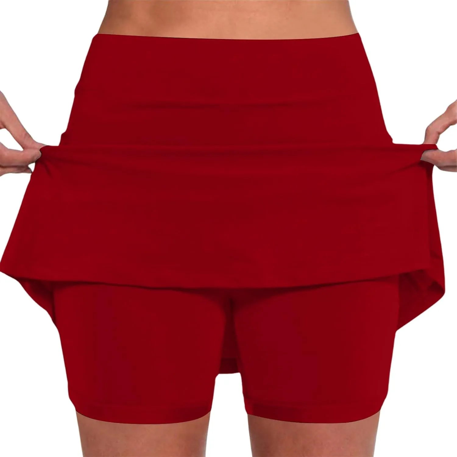 Women's High Waisted Athletic Skorts Tummy Control with Pockets Tennis Skirts Workout Casual Breathable Outdoor Short