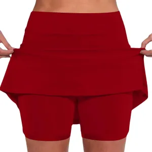 Women's High Waisted Athletic Skorts Tummy Control with Pockets Tennis Skirts Workout Casual Breathable Outdoor Short