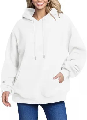 Womens Hoodies Pullover Oversized Plus Size Fleece Hooded Sweatshirts Winter Sweaters Y2k Hoodie with Pockets