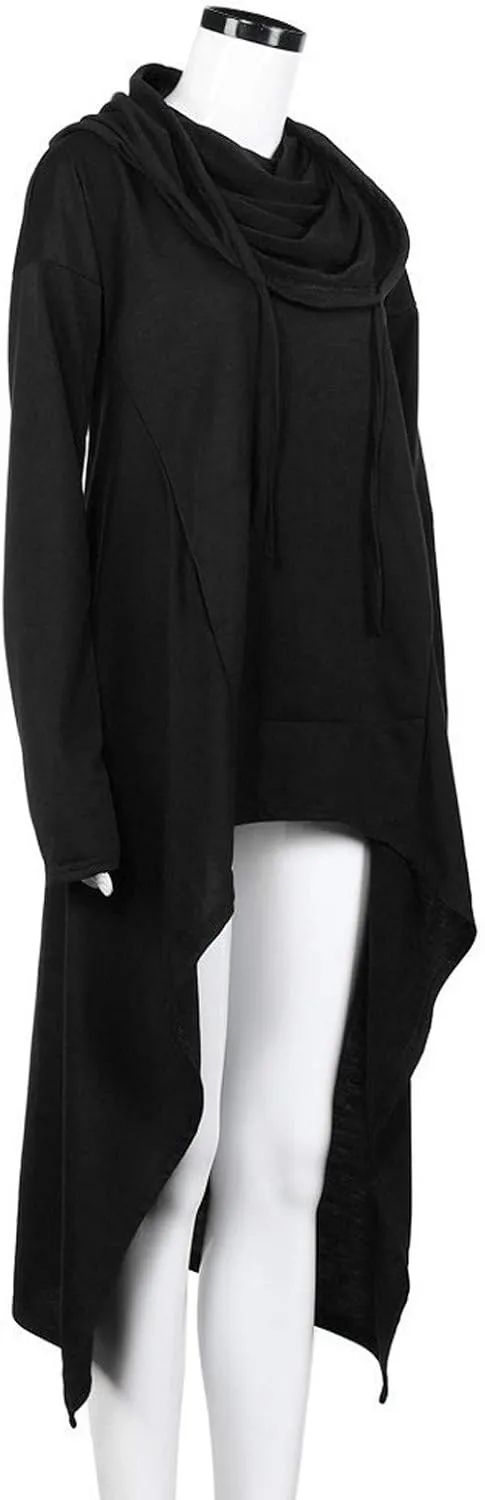 Women's Irregular Hem Long Hoodies Plus Size Casual Baggy Pullover Tops 2023 Fall Fashion Tunic Blouse