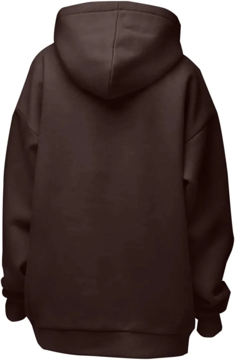 Womens Oversized Hoodie Fall Fashion 2024 Ribbed Cuffs Crewneck Sweatshirt Drop Shoulder Long Sleeve Tops With Pocket