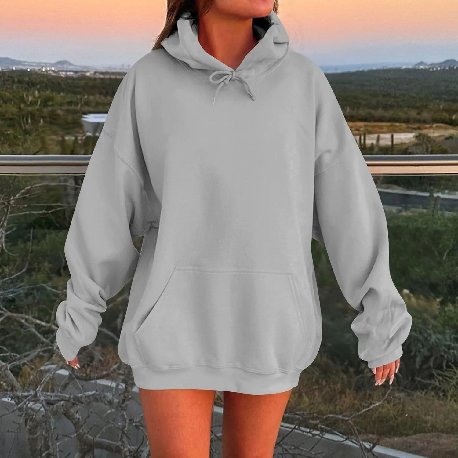 Womens Oversized Hoodies Drop Shoulder Cute Sweatshirts 2024 Fashion Pullover Tops Plus Size Trendy Preppy Outfits