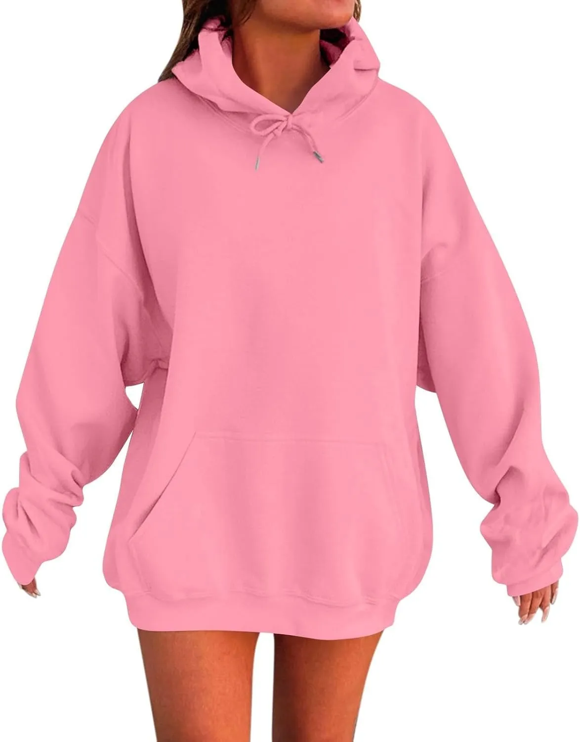 Womens Oversized Hoodies Drop Shoulder Cute Sweatshirts 2024 Fashion Pullover Tops Plus Size Trendy Preppy Outfits