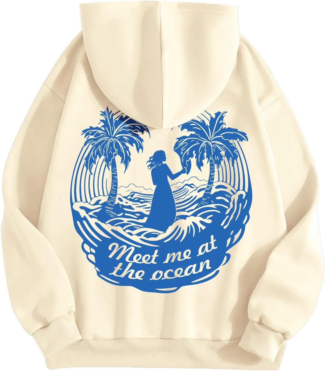 Womens Sweatshirt Pink Graphic Plam Print Puff Hoodie Casual Long Sleeve Pullover Shirts Teen Girls Y2K Fall Outfits