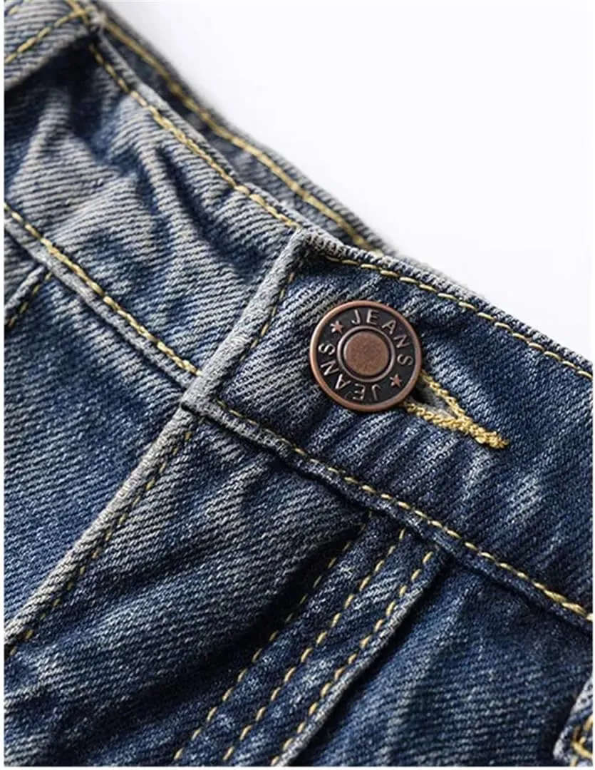 Women's Vintage Pleated Skirt Mid Length Zipper Denim High Waisted Long Casual Skirts