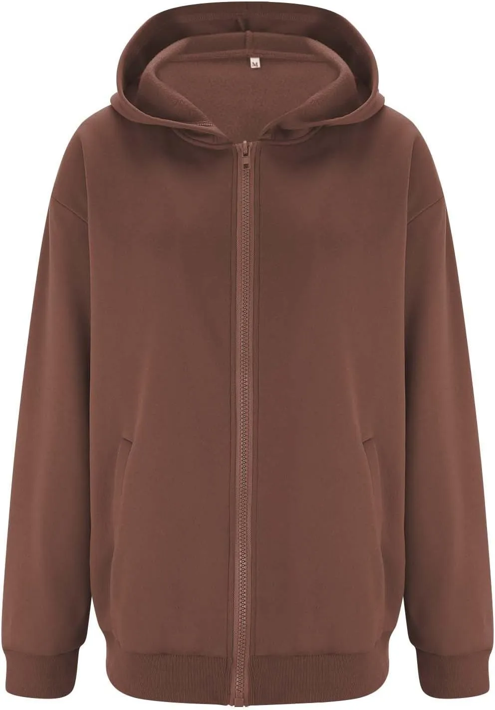 Womens Zip Up Hoodies Fleece Jackets Long Sleeve Oversized Sweatshirt Casual Fall Fashion Preppy Outfits for Women