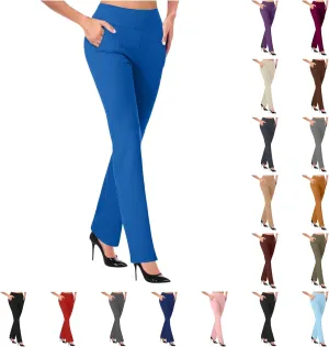 Work Slacks for Women 2025 Knit High Waist Office Dress Petite Yoga Pants Business Casual Pant Trousers Pantalones