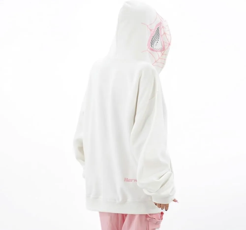 Y2K Hip Hop Spider Hoodie for Women Men Graphic Full Zip up Hoodies Oversized Kawaii gothic punk Hoodies Jacket