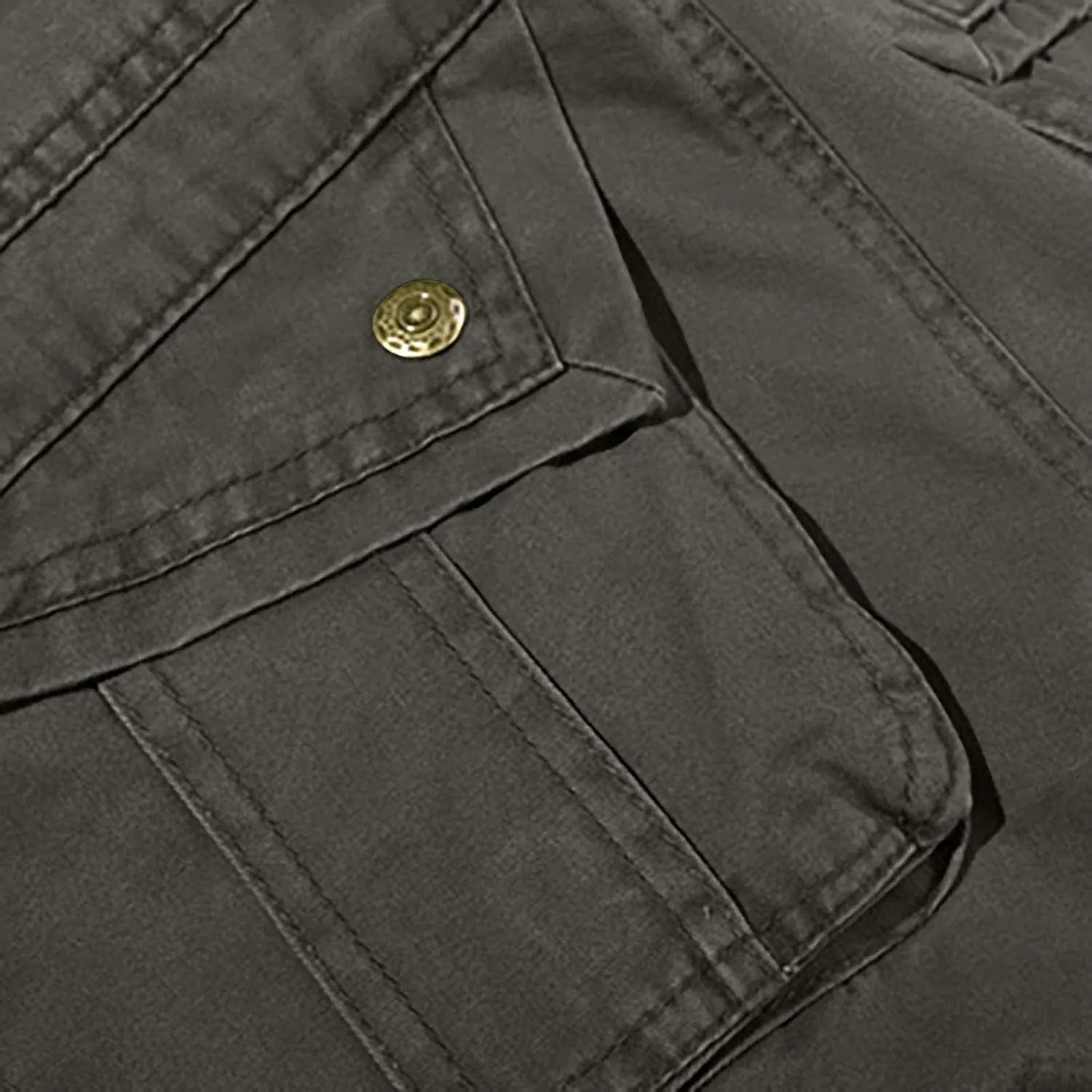 Ymosrh Khaki Cargo Pants for Men Work Pants Cotton Relaxed Fit Military Pants with Multi Pockets Stretch Pants
