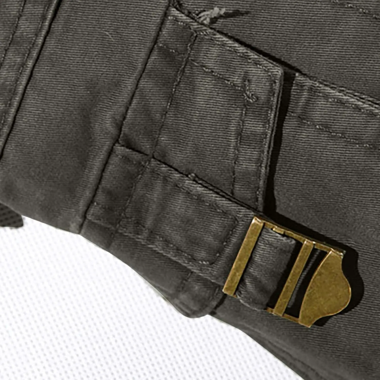 Ymosrh Khaki Cargo Pants for Men Work Pants Cotton Relaxed Fit Military Pants with Multi Pockets Stretch Pants