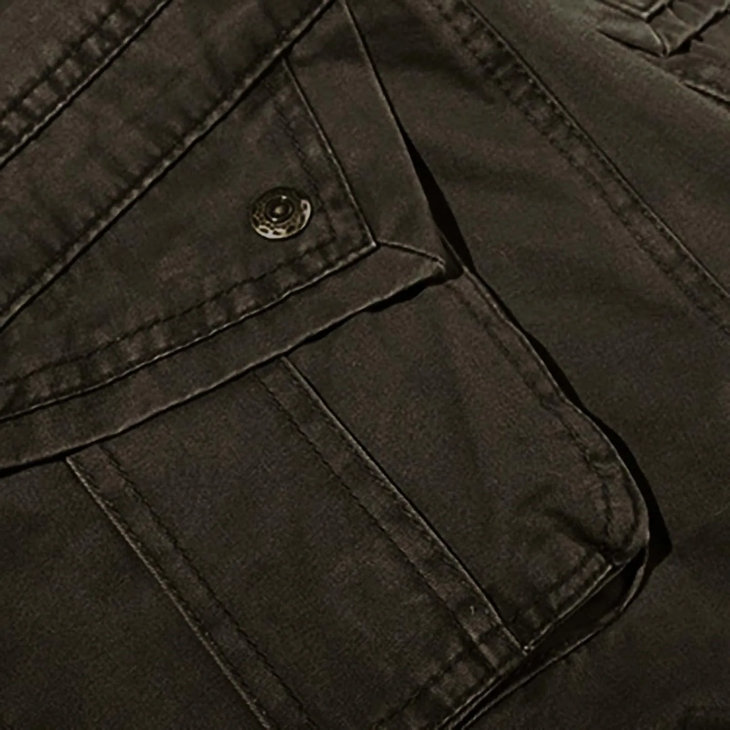 Ymosrh Khaki Cargo Pants for Men Work Pants Cotton Relaxed Fit Military Pants with Multi Pockets Stretch Pants