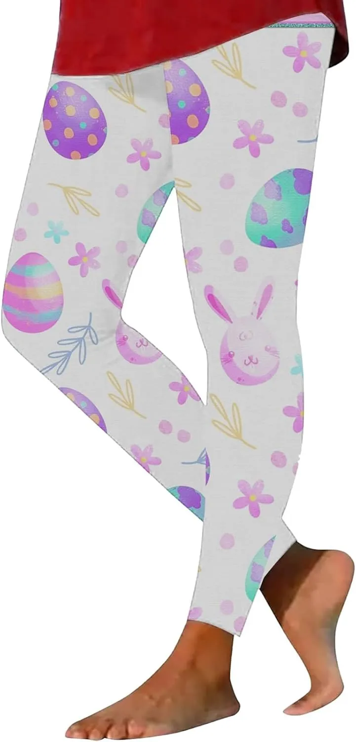 Yoga Leggings for Women Casual Animal Graphic Capris Leggings Cute Turtle Pant Soft Tummy Control Workout Yoga Pants