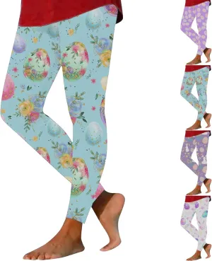 Yoga Leggings for Women Casual Animal Graphic Capris Leggings Cute Turtle Pant Soft Tummy Control Workout Yoga Pants